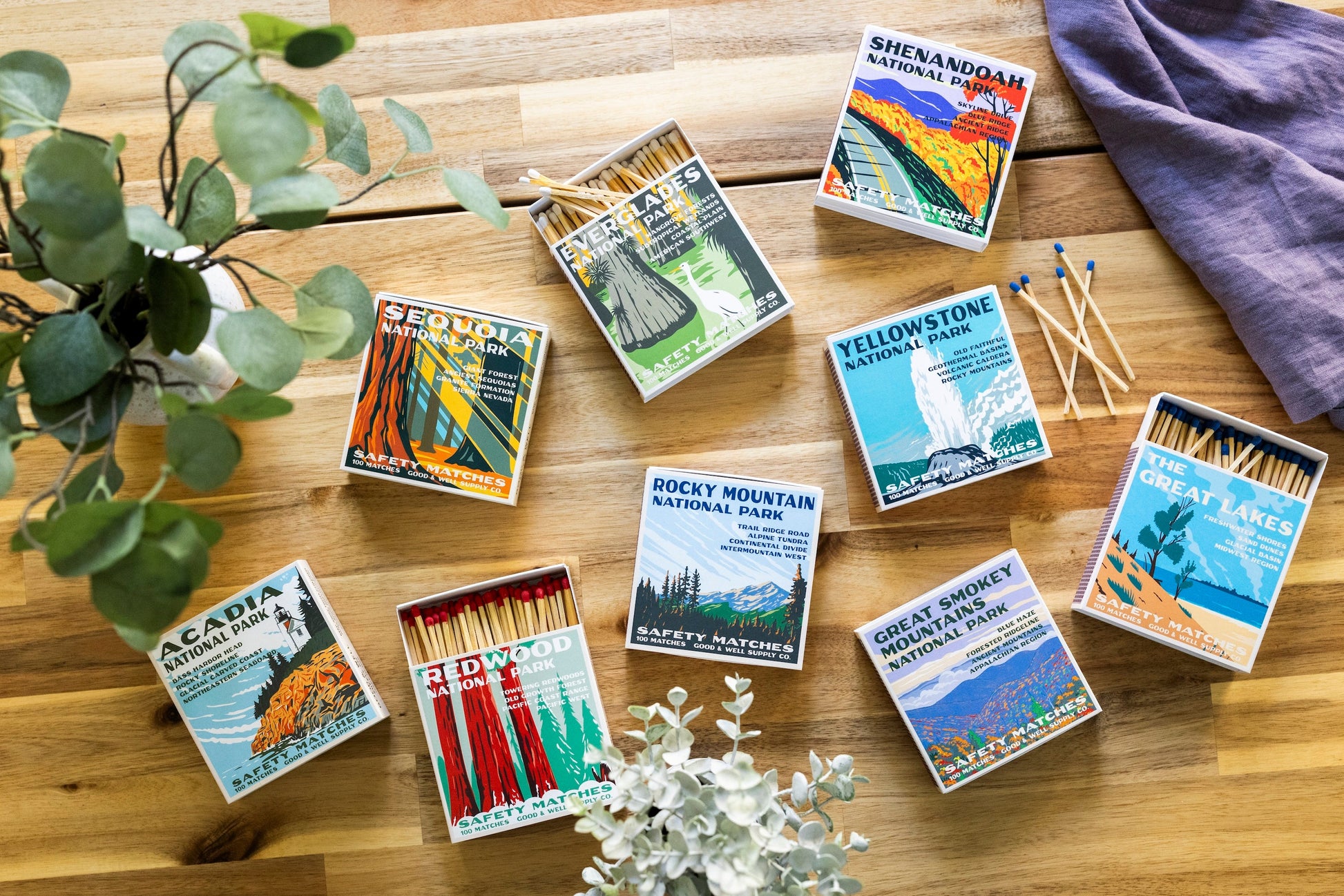 Acadia Vintage National Park Cabin Matches - -