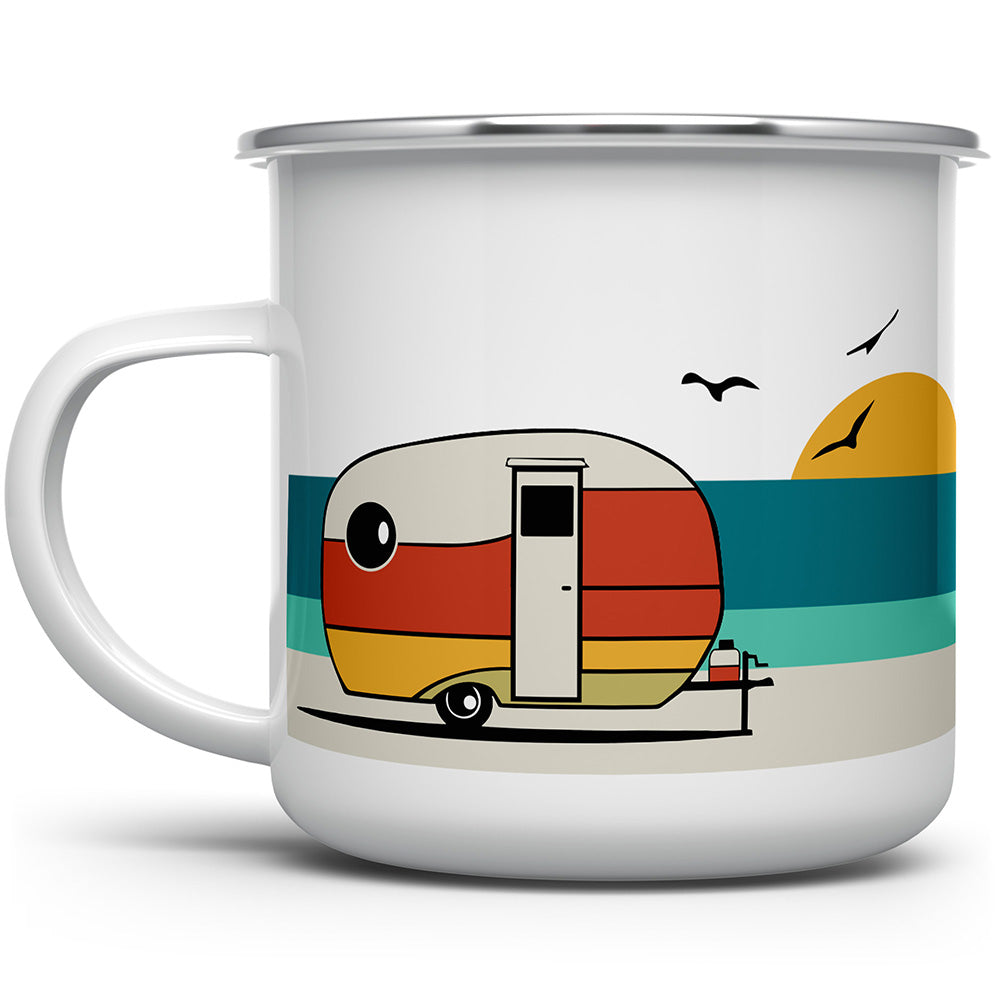 Good Vibes Retro Enamel Camp Mug - - Mug