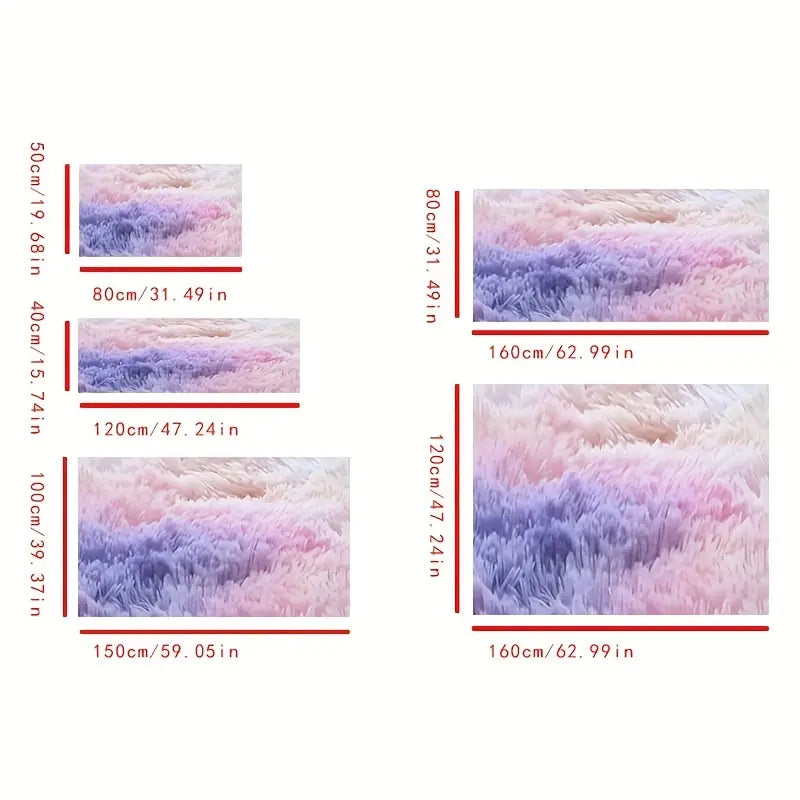 Colorful Fluffy Shaggy Rugs - Kia Day Design