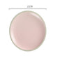 Morandi Ceramic Round Dinner Plates - Pink 8inches - plates