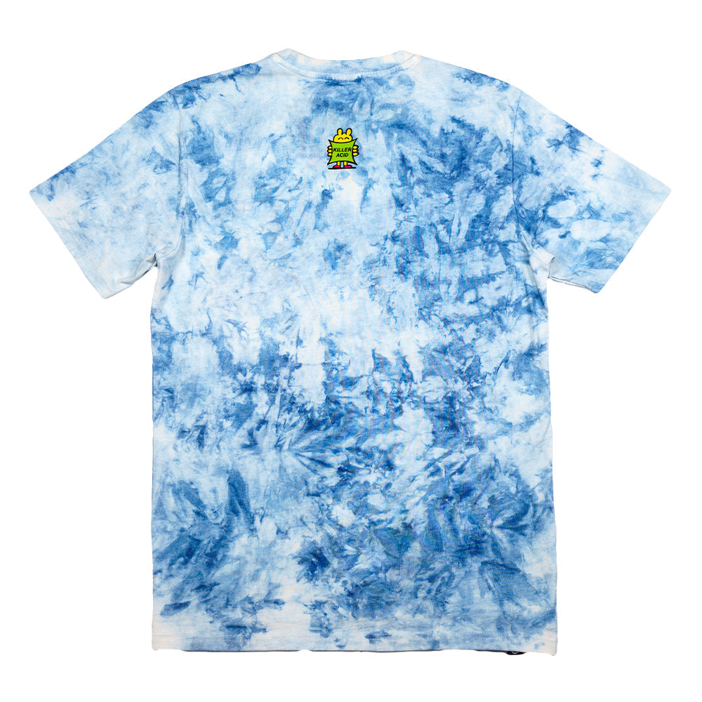 Killer Acid Mushroom Blue Tie Dye T Shirt- Grassroots California- {{Product type}}