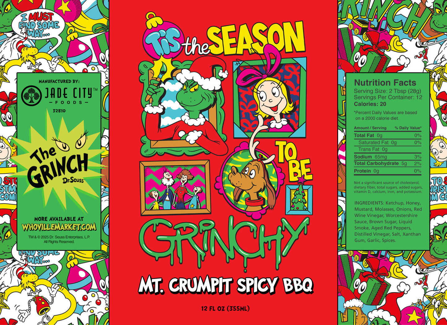 Grinch Tis the Season To Be Grinchy : Mt. Crumpit Spicy BBQ Sauce - - BBQ Sauce