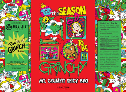 Grinch Tis the Season To Be Grinchy : Mt. Crumpit Spicy BBQ Sauce - - BBQ Sauce