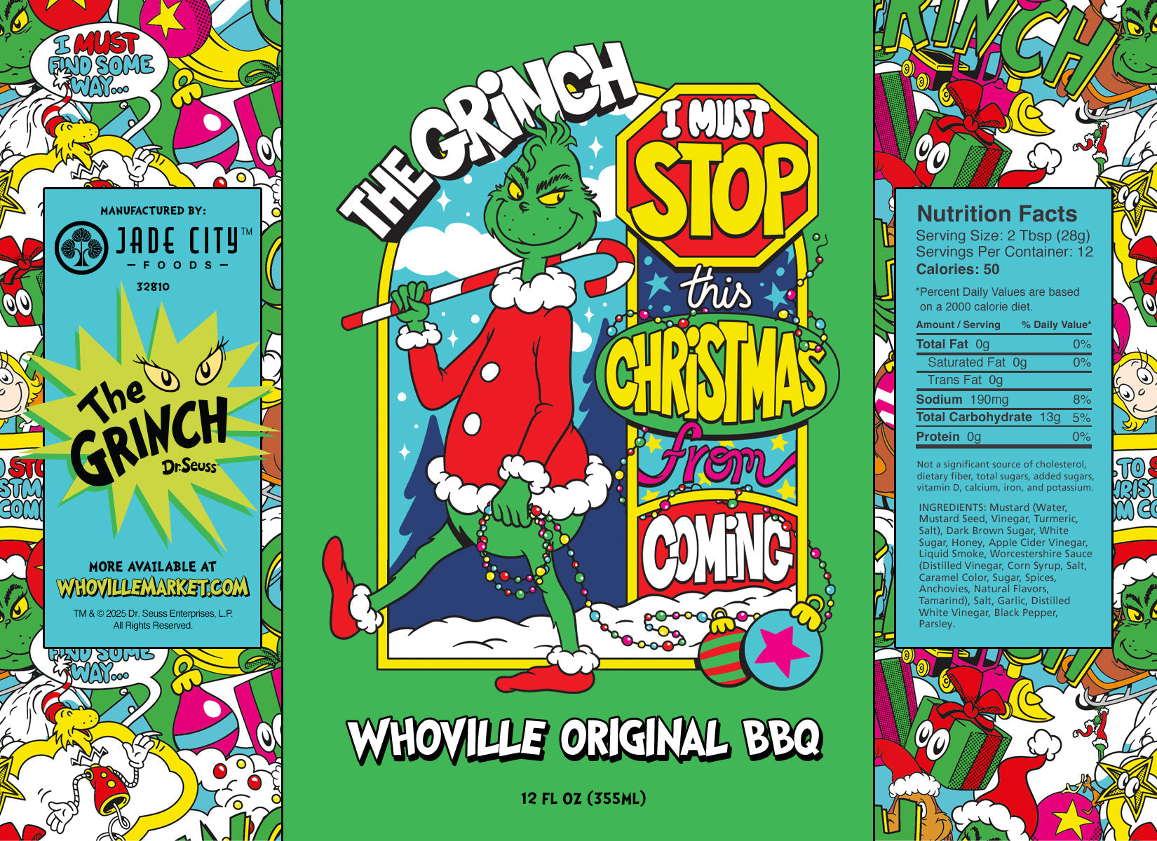 Grinch BBQ Sauce 3-Pack - - BBQ Sauce