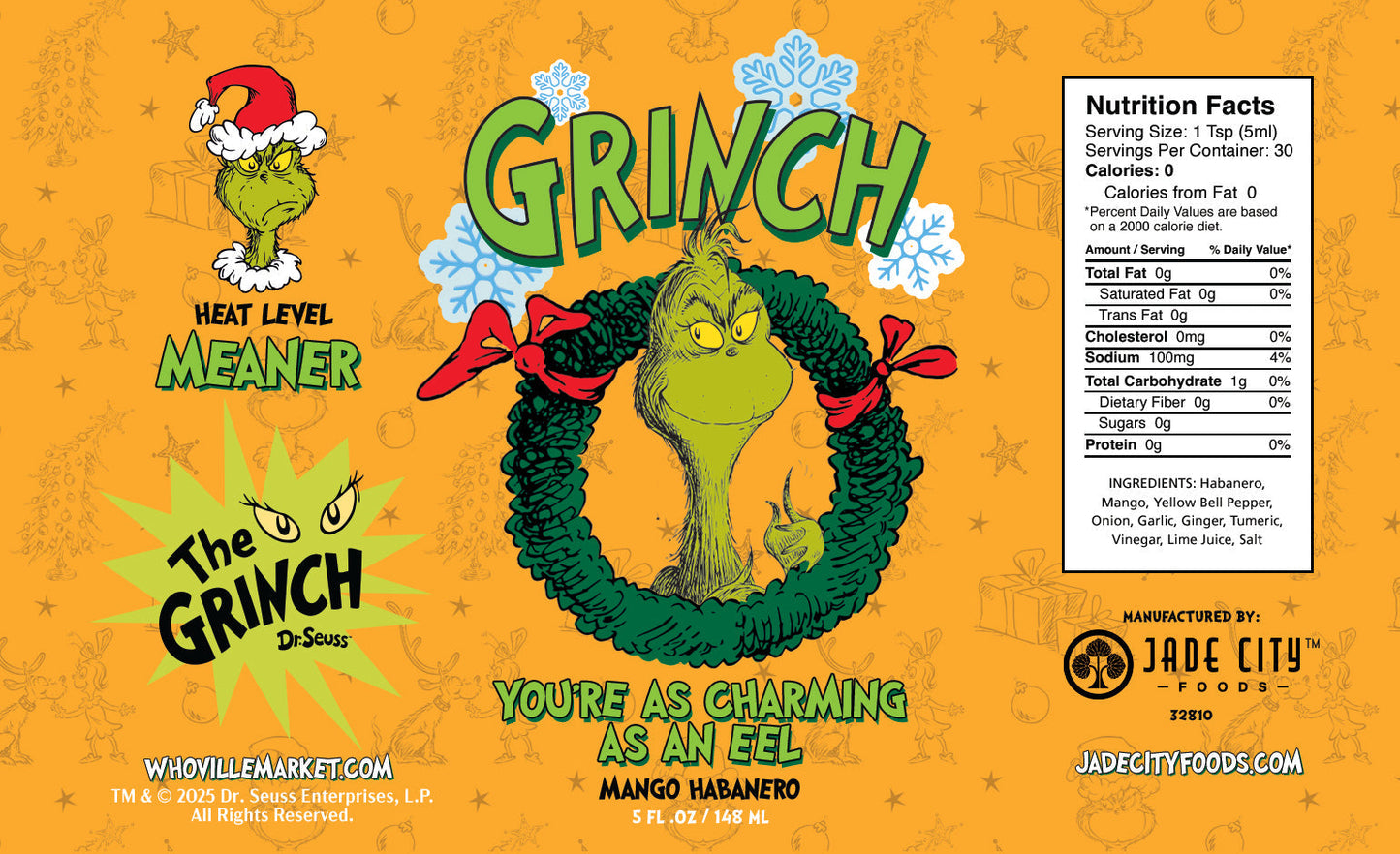 Grinch Hot Sauce 5-Pack : Series 2 - - Hot Sauce