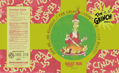 Grinch Carved Roast Beast : Burger Rub - - Seasoning