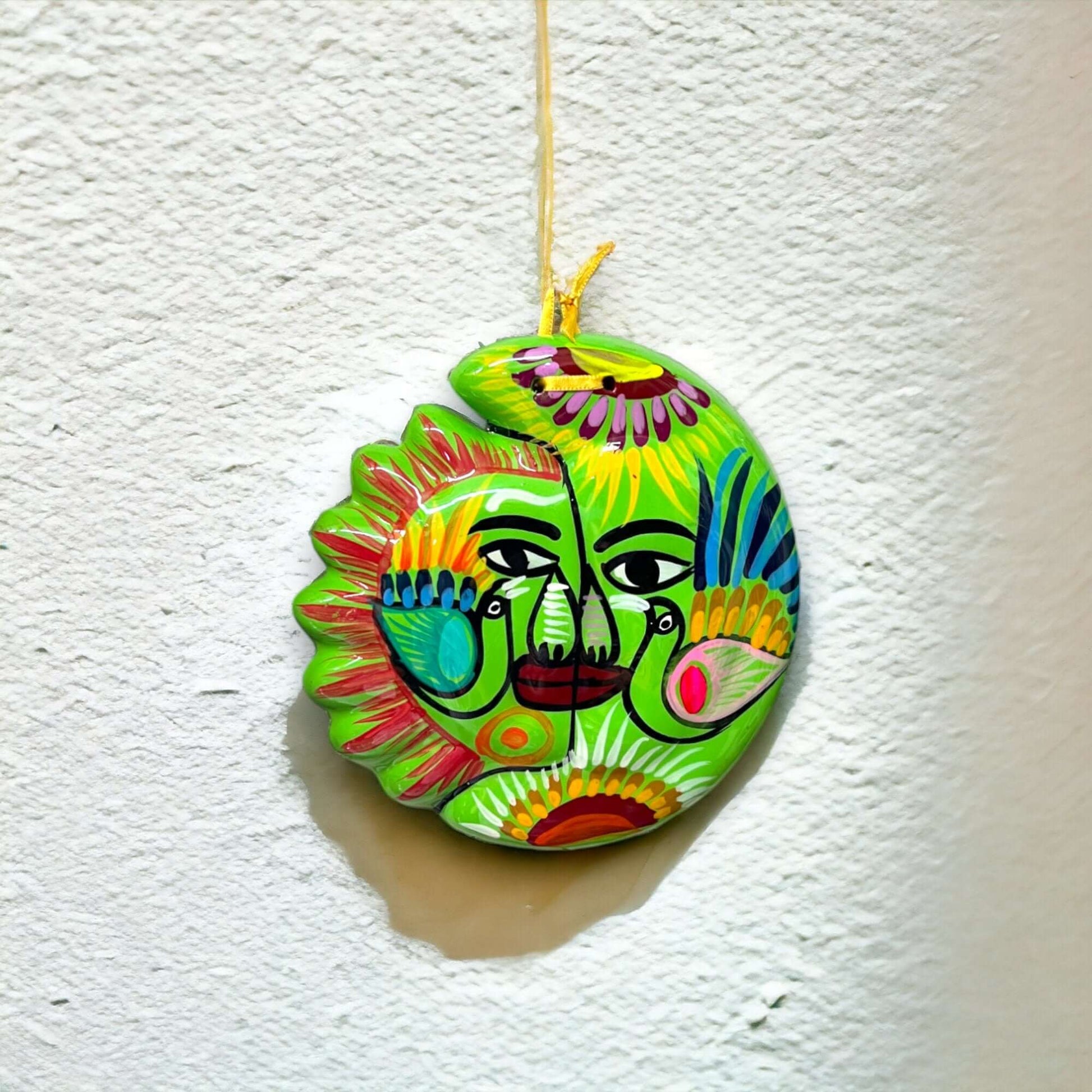 Guerrero Sun Moon Wall Art | Hand-Painted Mexican Eclipse Decor- The Talavera Hub- {{Product type}}