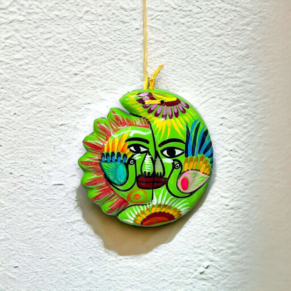 Guerrero Sun Moon Wall Art | Hand-Painted Mexican Eclipse Decor- The Talavera Hub- {{Product type}}