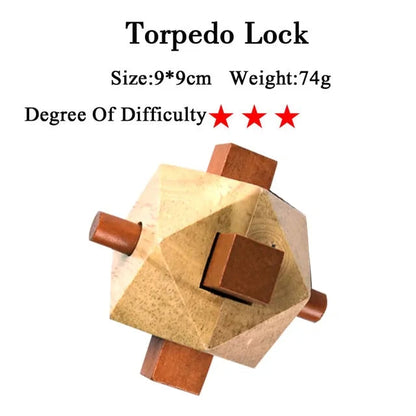 3D Wooden Brain Teaser Game - Kia Day Design