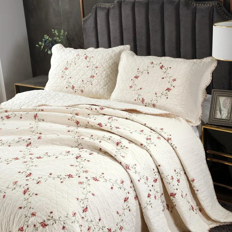 Bamboo Organic Cotton Embroidered Bedspreads