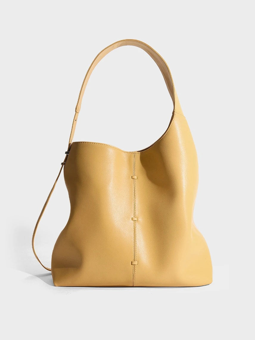 Underarm Soft Leather Crossbody Bag Yellow