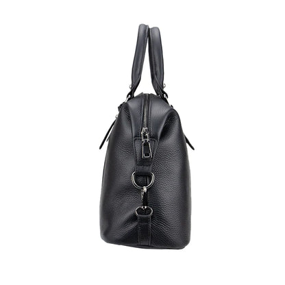 Genuine Leather Black Handbag Kia Day Design