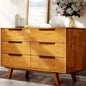Harmony Solid Wood Dresser with 6 Drawers - Caramel - Dresser