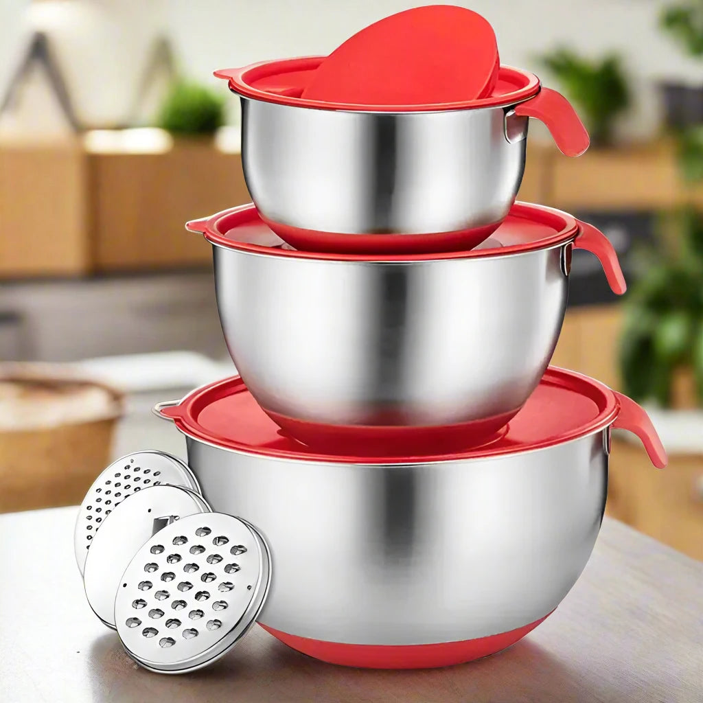 HOT-Mixing Bowls, Stainless Steel Non Slip Mixing Bowls