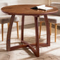 Alma 36 Inches Round Dining Table for 4, Mid-Century Modern Kitchen & Dining Room Tables - Walnut - Table