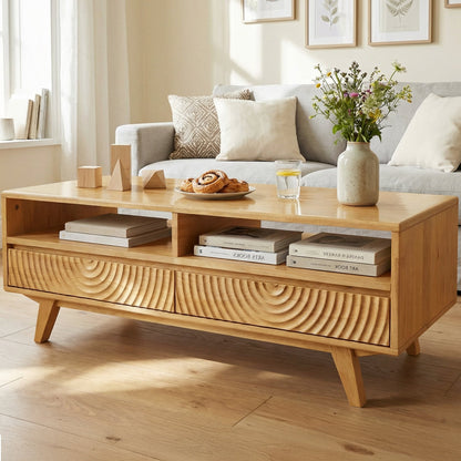 Harmony Wooden Coffee Table - Oak - Coffee Table