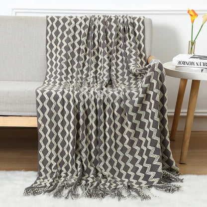 Nordic Style Knitted Sofa Blanket for Office Naps Kia Day Design