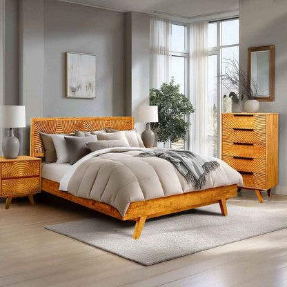 Harmony Solid Wood Dresser with 5 Drawers - - Dresser