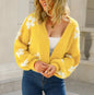 Short Knitted Flower Sweater – Loose Fit with Lantern Sleeves Kia Day Design
