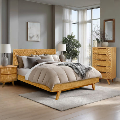Harmony Solid Wood Dresser with 5 Drawers - - Dresser