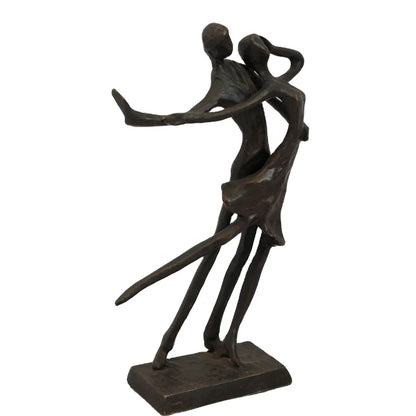 Metal Dancing Couple Figurines Bronze Sculpture Kia Day Design