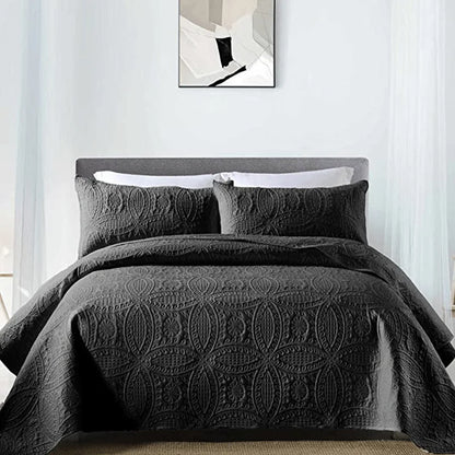 Organic Quilt Bedspread Black adult