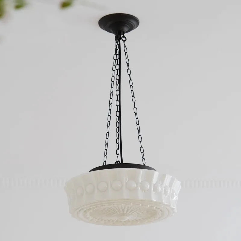 Mid Century American Lighting Milk Glass Pendant Light Kia Day Design