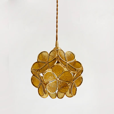 Hanging Light Brass Colorful Flower Pendant Light Kia Day Design