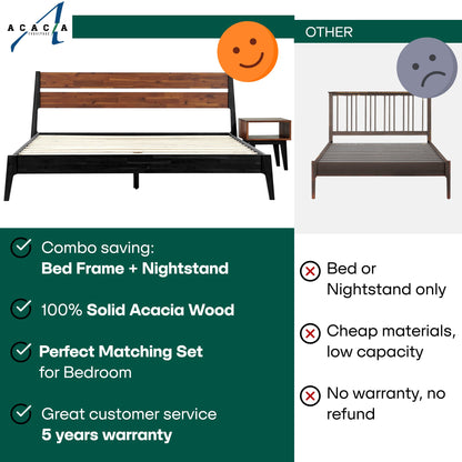 Callisto Solid Wood Bed Frame - - Bed Frame