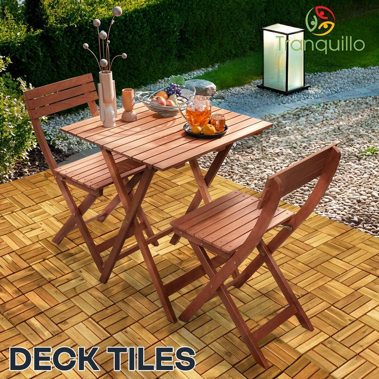 Solid Wood Deck Tiles Set 10 - - Deck Tiles