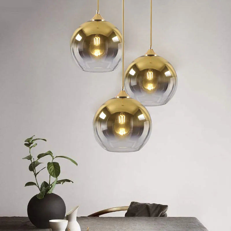 Home Decoration Lampara De Techo Modern Globe Glass Pendant Light Kia Day Design