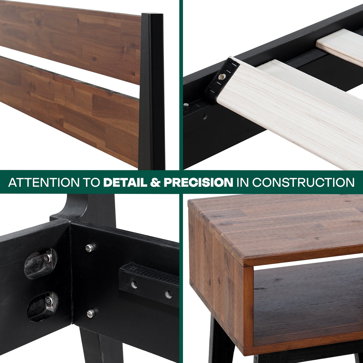 Callisto Solid Wood Bed Frame - - Bed Frame