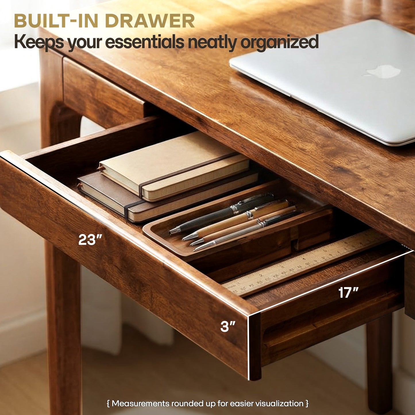 Wilma 48" Rubber Wood Desk - - Table