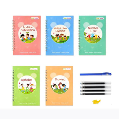 Magic Early Education Writing Practice Reusable Practice Book - Kia Day Design