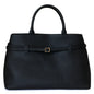 Genuine Leather Oversize Bag Black 35*15.5*23cm