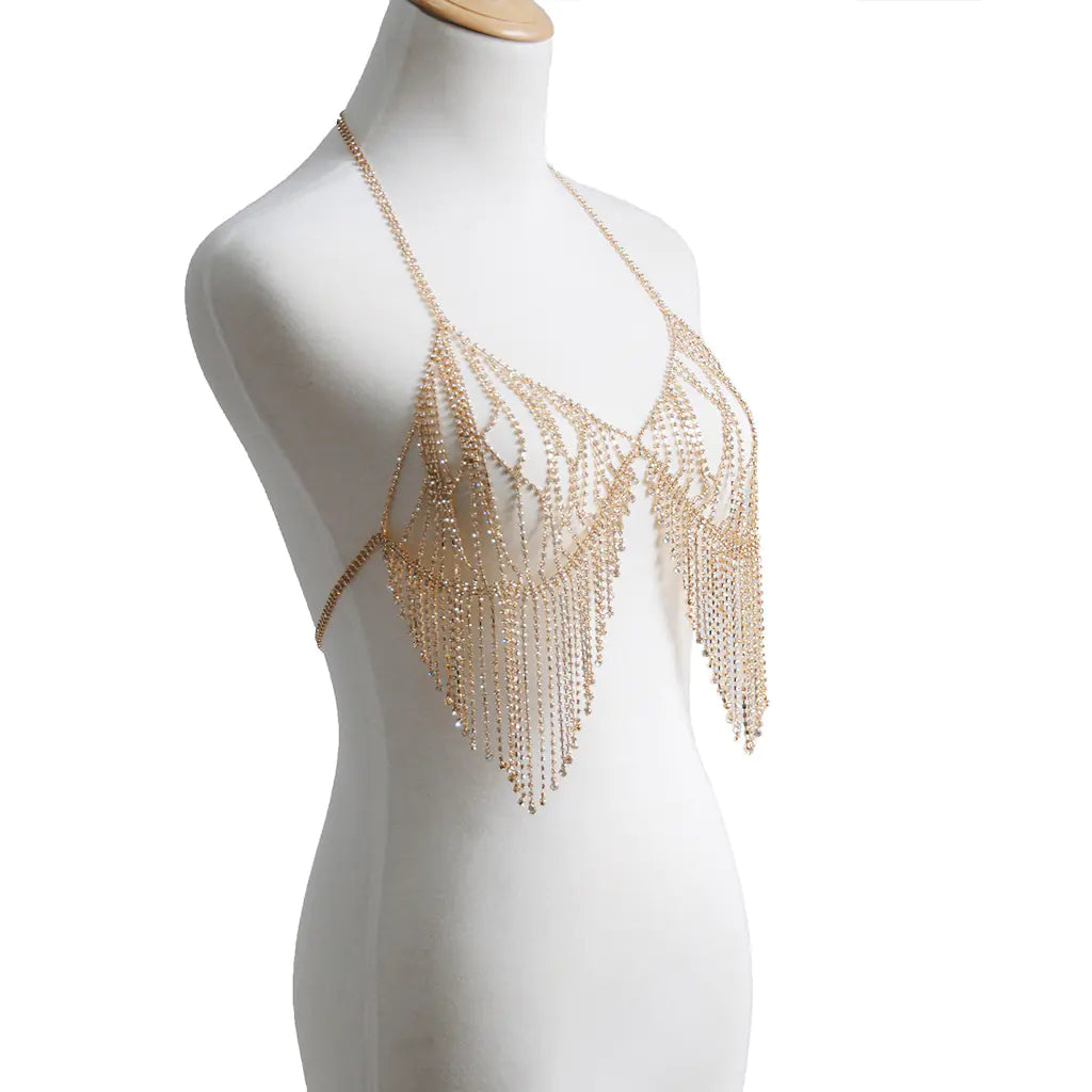 Sparkling Tassel Body Chain - - body chain