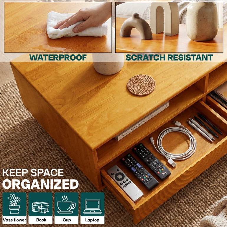 Harmony Wooden Coffee Table - - Coffee Table