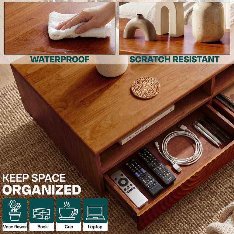 Harmony Wooden Coffee Table - - Coffee Table