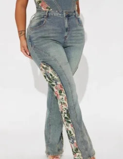 Long Flare Denim Jeans Women