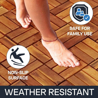 Solid Wood Deck Tiles Set 10 - - Deck Tiles