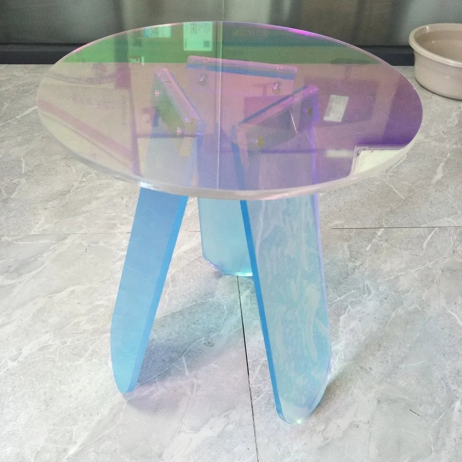 Modern Lucite Acrylic Rainbow Table for Livingroom in Stock for Selling Kia Day Design