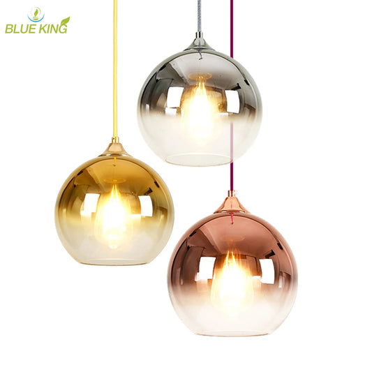 Home Decoration Lampara De Techo Modern Globe Glass Pendant Light Kia Day Design