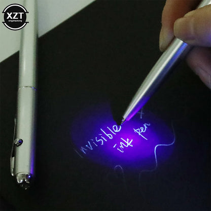 Invisible Ink Pen with UV Light silver One size Kids