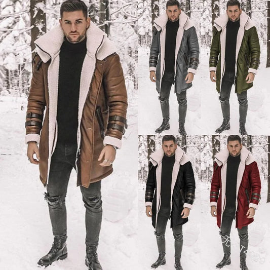 Warm Fleece Overcoat Trench Coat