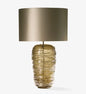 Glass Bedside Lamp Table Lighting With Fabric Lampshade Led Bulb Kia Day Design