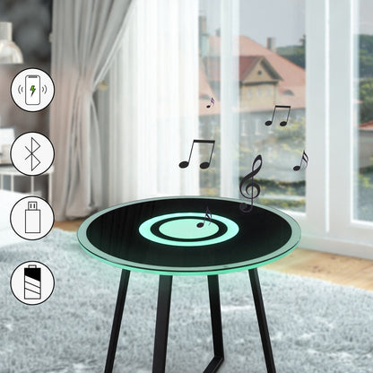 Touch Bluetooth Refrigerator Wireless Charging Speaker USB Smart Coffee Table Kia Day Design