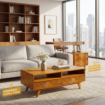 Harmony Wooden Coffee Table - - Coffee Table