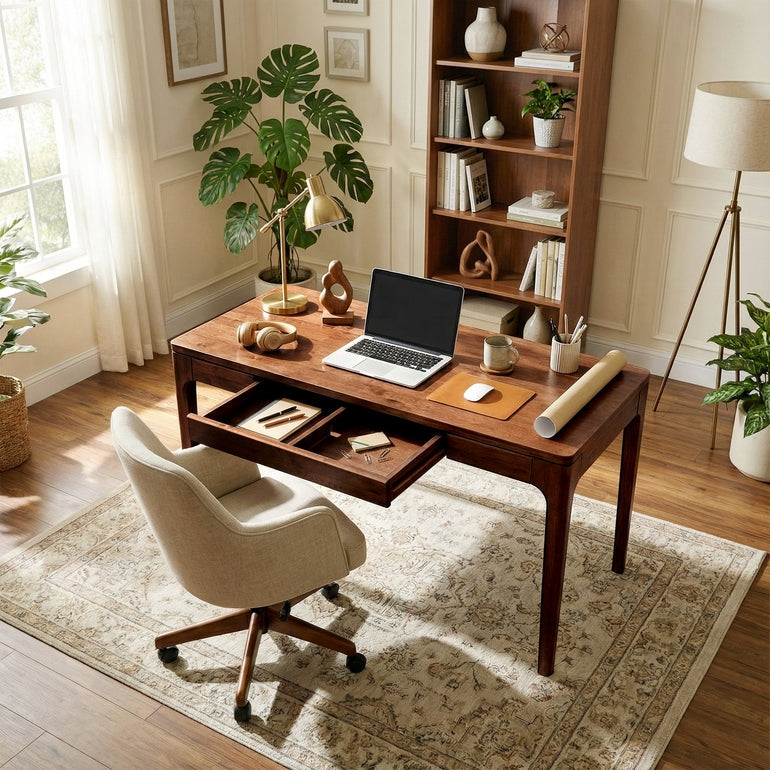 Wilma 48" Rubber Wood Desk - - Table