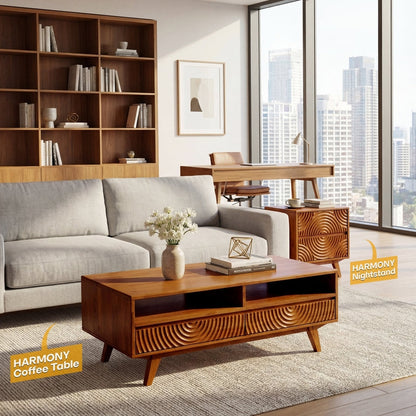 Harmony Wooden Coffee Table - - Coffee Table