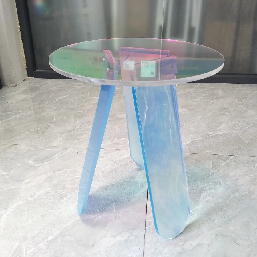 Modern Lucite Acrylic Rainbow Table for Livingroom in Stock for Selling Kia Day Design